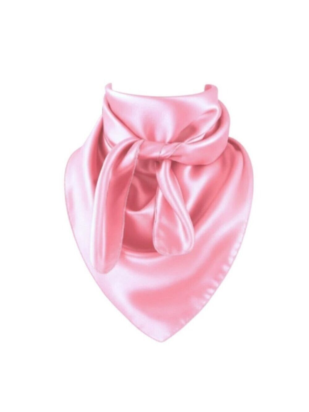 Blush Pink Wild Rag Scarf 35x35 Satin Western Cowgirl Bandana